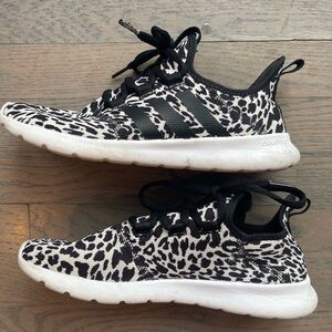 Adidas Black and White Patterned Athletic Shoes